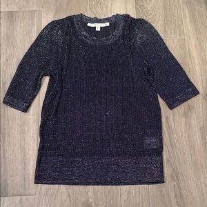 Veronica Beard Women’s Navy Glitter Top Size XS